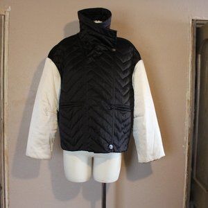 Isabel Marant quilted padded 100% silk black/white loose fit jacket Sz.36 S/M